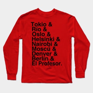 Helvetica red papel Long Sleeve T-Shirt